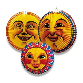 Papierový lampión Sun & Moon priemer 36-42 cm, mix motívov